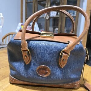 Dooney & Bourke Blue and Tan Satchel